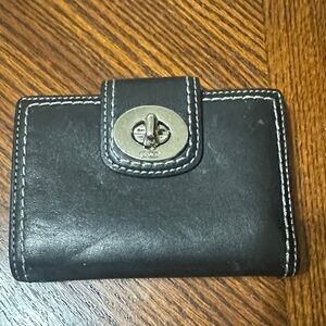 Coach Black Leather Small Wallet